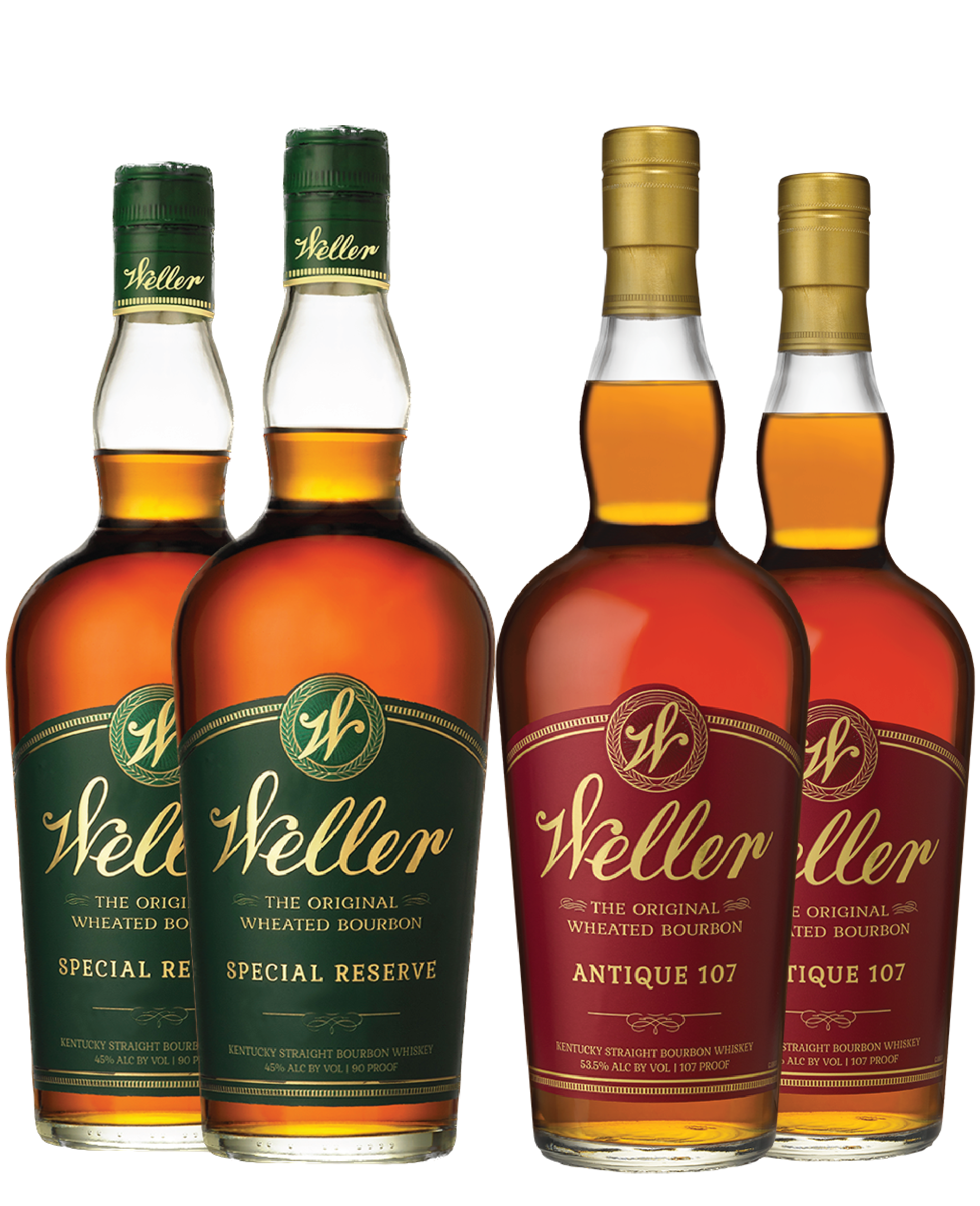 2 W.L. Weller Special Reserve and 2 Antique 107 Bourbon Bundle