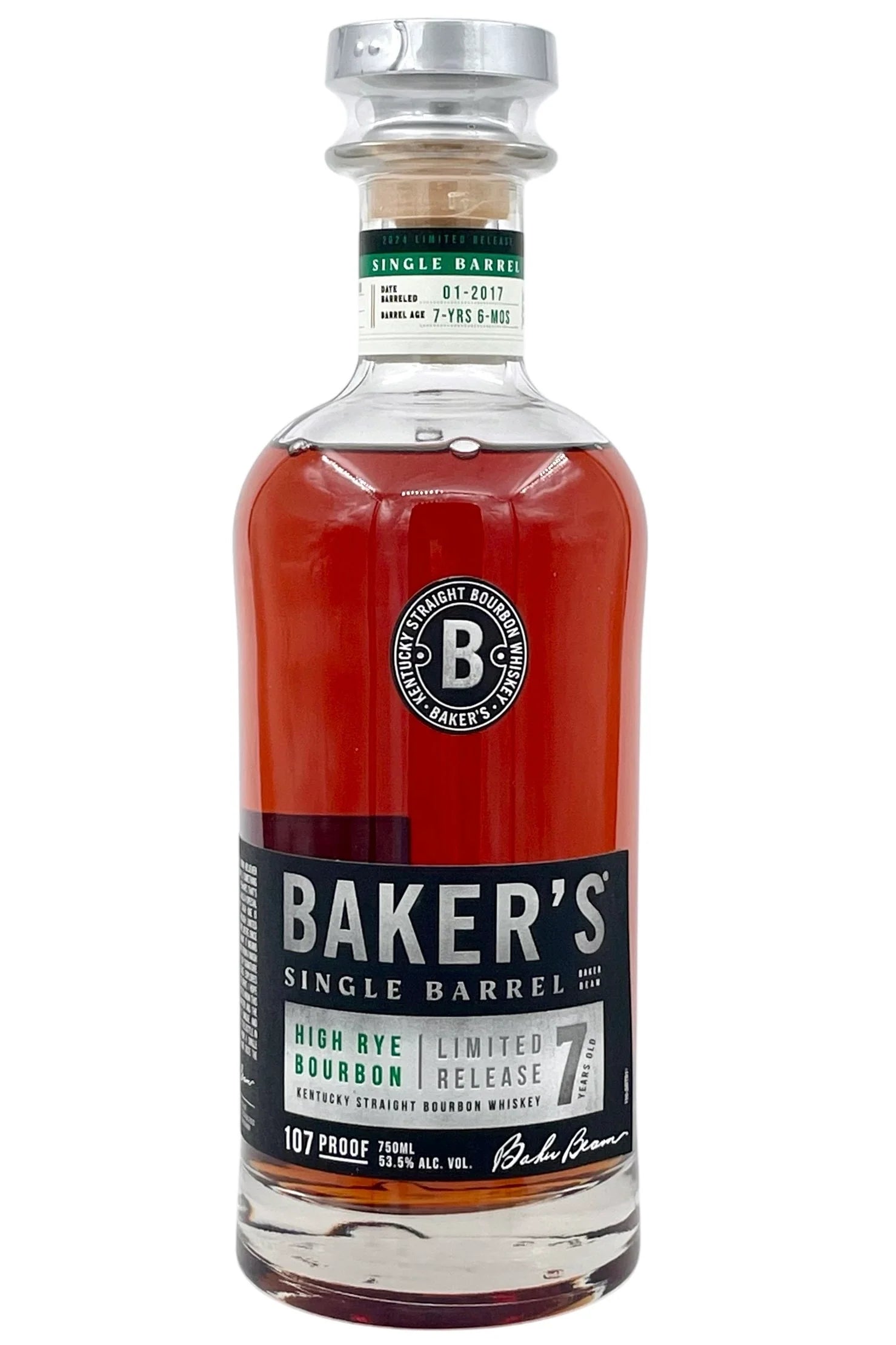 Baker's High Rye Bourbon 7 Year Single Barrel Limited Edition 750ml - Liquor Bar Delivery