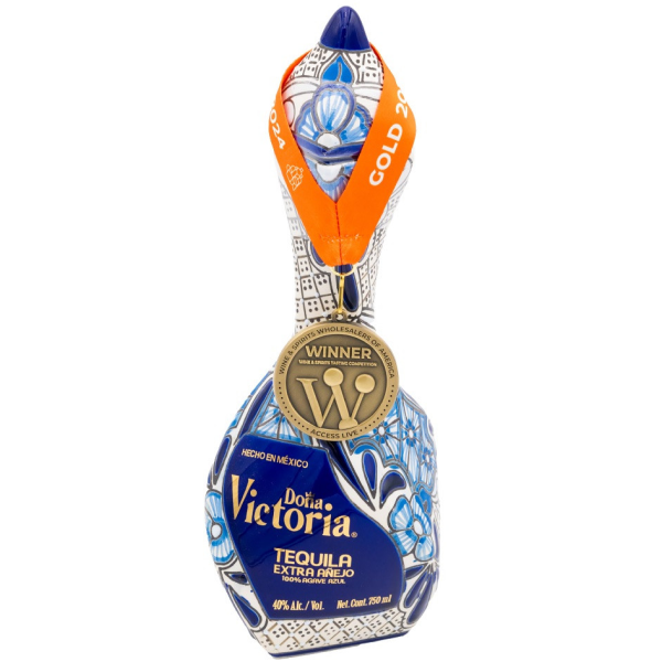 Doña Victoria Tequila Extra Anejo Blue Bottle 750ml - Liquor Bar Delivery