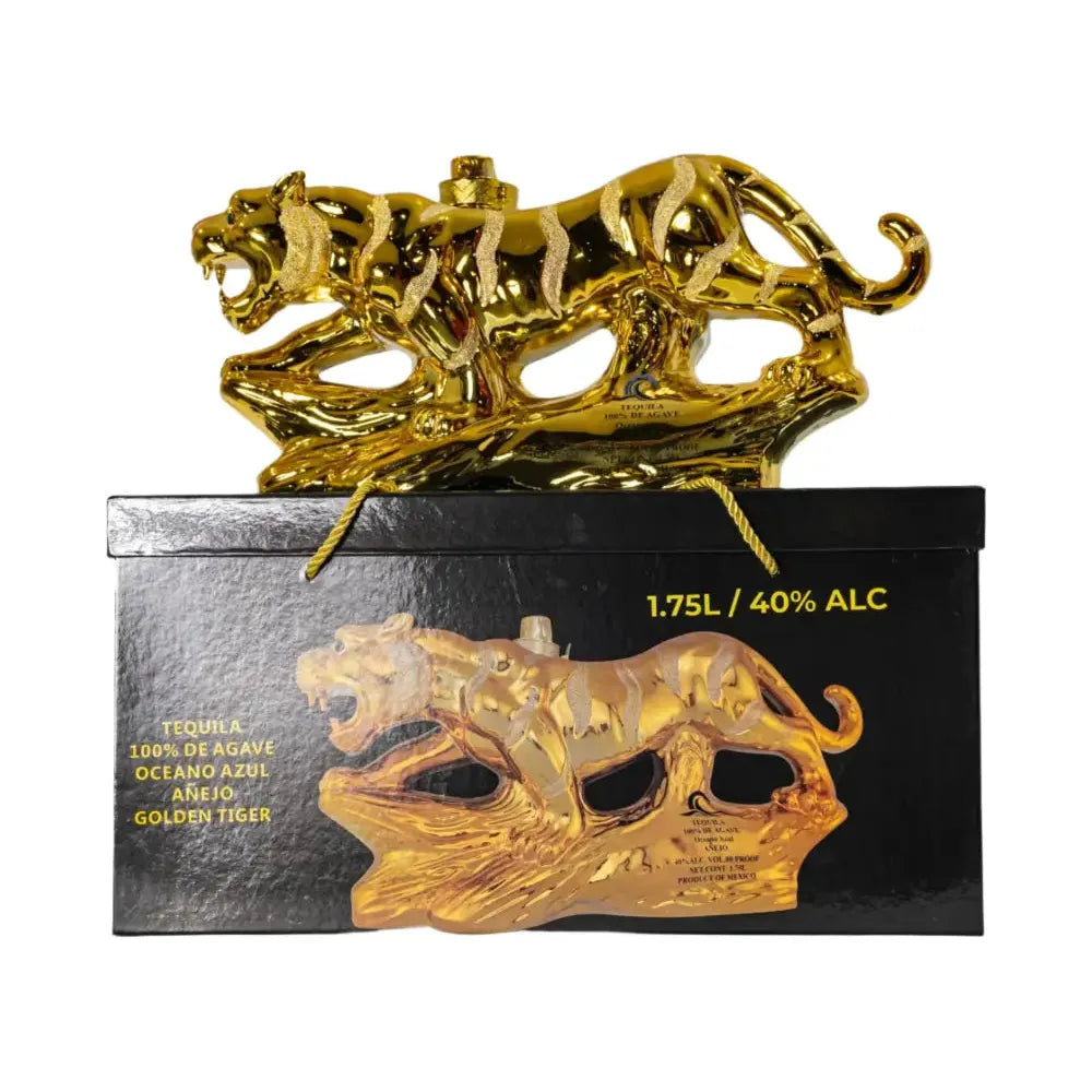 Oceano Azul Golden Tiger Anejo Tequila 1.75L - Liquor Bar Delivery