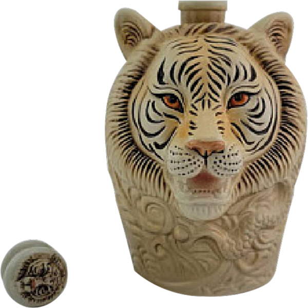 Oceano Azul White Tiger Anejo Tequila Ceramic 1L - Liquor Bar Delivery