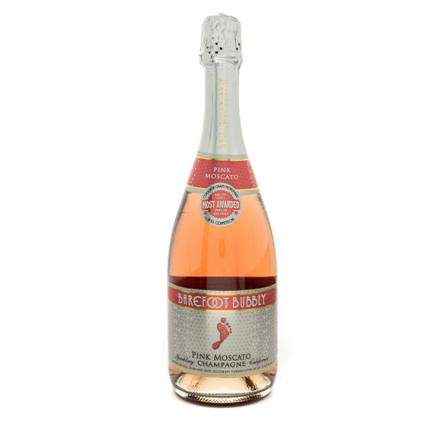 Barefoot Bubbly Pink Moscato California Champagne Wine, 750ml Glass Bottle  