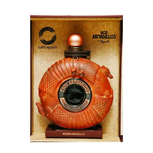 Dos Armadillos Extra Anejo Clay Tequila – Liquor Bar Delivery