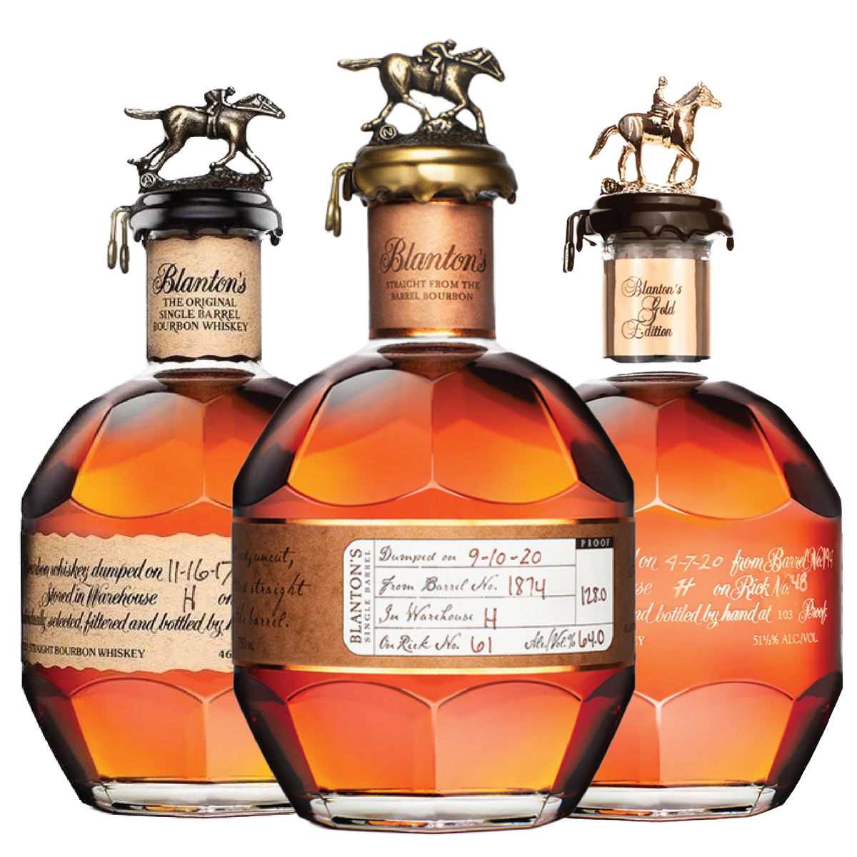 Blanton's Single Barrel, Blanton's Gold, Blanton's Straight