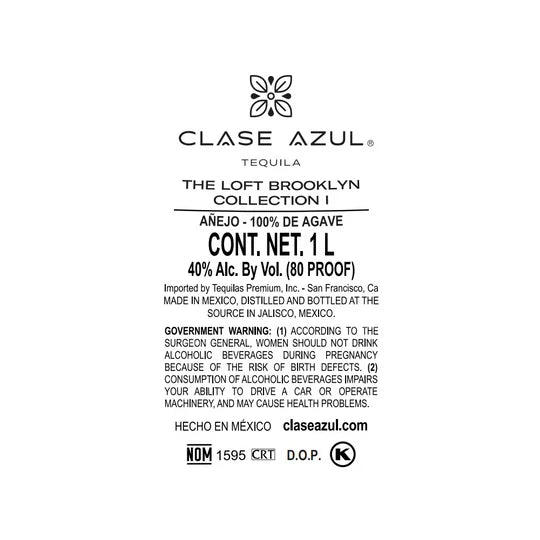 Clase Azul The Loft Brooklyn Collection I Anejo Tequila 1L