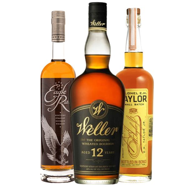 W.L. Weller 12 Year Old, Colonel E.H Taylor Small Batch and Eagle Rare Bourbon Bundle - Liquor Bar Delivery