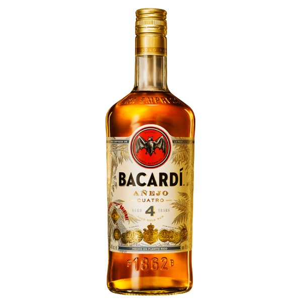 BACARDI Rum Anejo Cuatro 4yr-80 pf - Liquor Bar Delivery