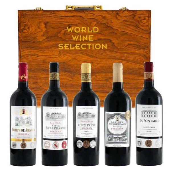 Lamborghini Wine Selection Bordeaux 5 pack with Gift Case - Liquor Bar Delivery