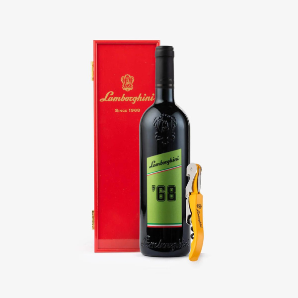 Lamborghini Gift Box with Corkscrew and Wine 750ml - Liquor Bar Delivery