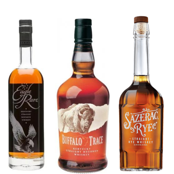 Eagle Rare 10 Year, Buffalo Trace Bourbon and Sazerac Rye Bundle - Liquor Bar Delivery