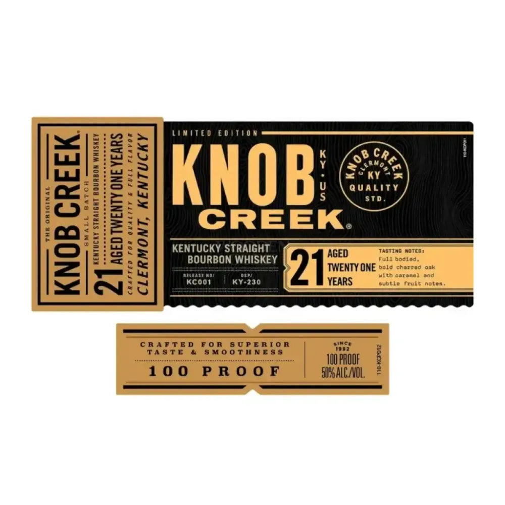 Knob Creek 21 Year Old Kentucky Straight Bourbon Whiskey