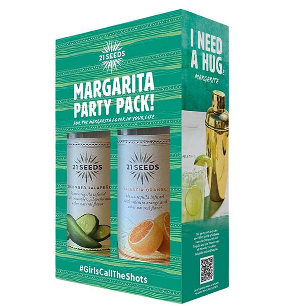 21 SEEDS Margaritas Lover Tequila Pak 1ea-Valencia Orange/Cucmbr Jalpno-70 pf (6/2pk) - Liquor Bar Delivery