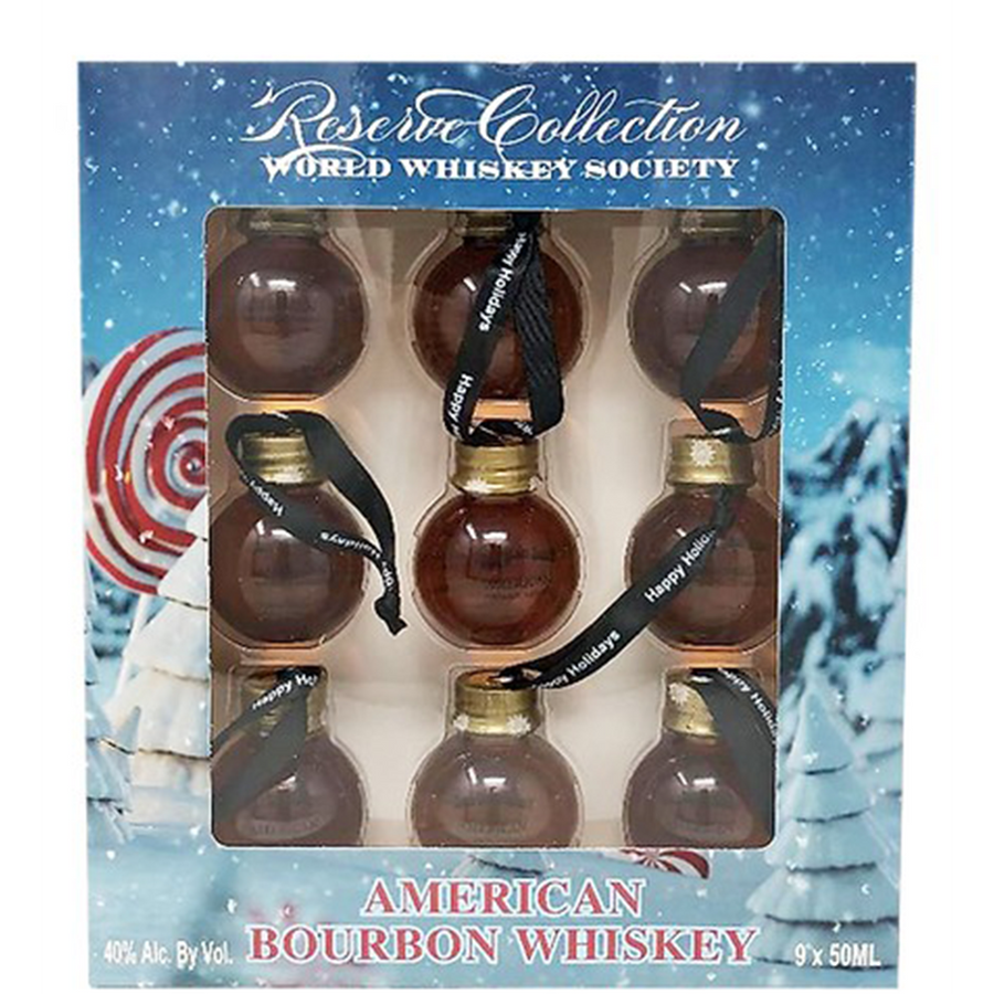 World Whiskey Society Christmas Balls Bourbon - 9 Pack - Liquor Bar Delivery