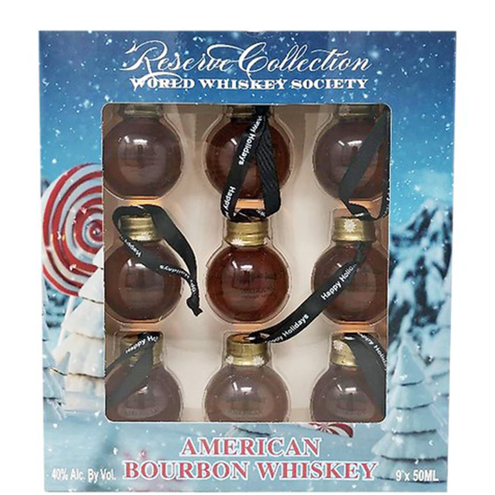 World Whiskey Society Christmas Balls Bourbon - 9 Pack - Liquor Bar Delivery