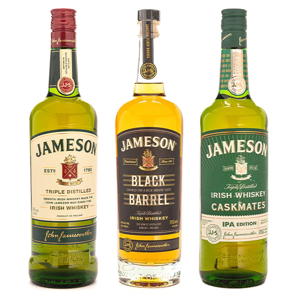 Jameson Caskmates Irish Whiskey IPA Edition, Jameson Black Barrel Irish Whiskey, Jameson Triple Distilled Irish Whiskey - Liquor Bar Delivery