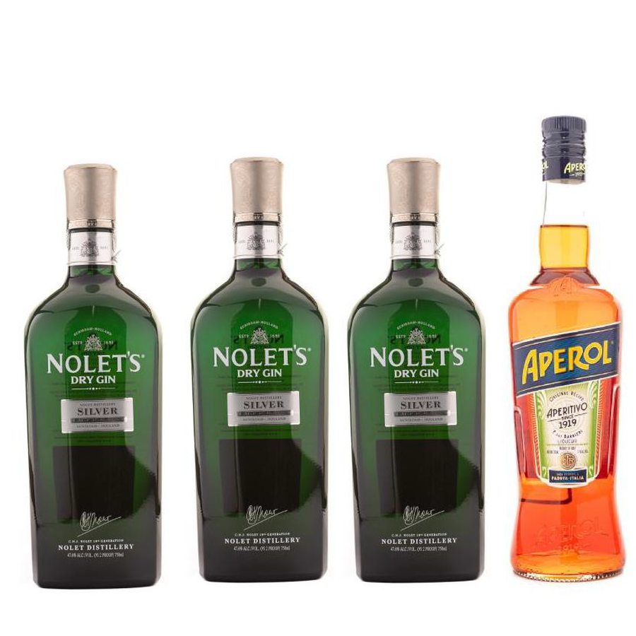 Nolets Gin Silver, Aperol Liqueor Package - Liquor Bar Delivery