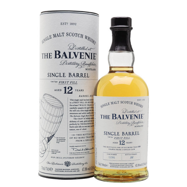 Balvenie 12 Year Old Single Barrel  - 750ml - Liquor Bar Delivery