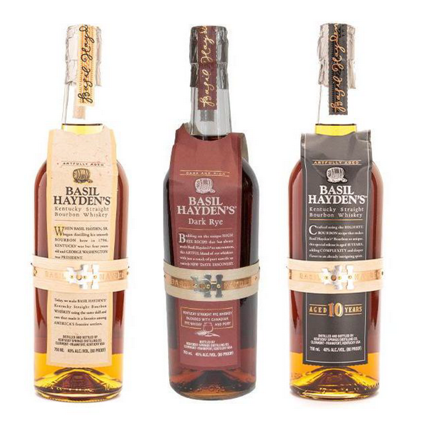 Basil Haydens, Basil Hayden Dark Rye, Basil Hayden 10 yr Bourbon Packa ...