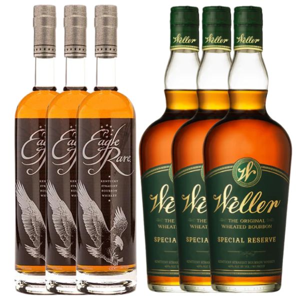 3 Eagle Rare and 3 W.L. Weller Special Reserve Bourbon Bundle - Liquor Bar Delivery