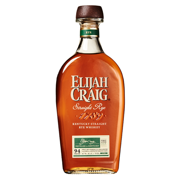 Elijah Craig Straight Rye 94 proof - 750ml - Liquor Bar Delivery