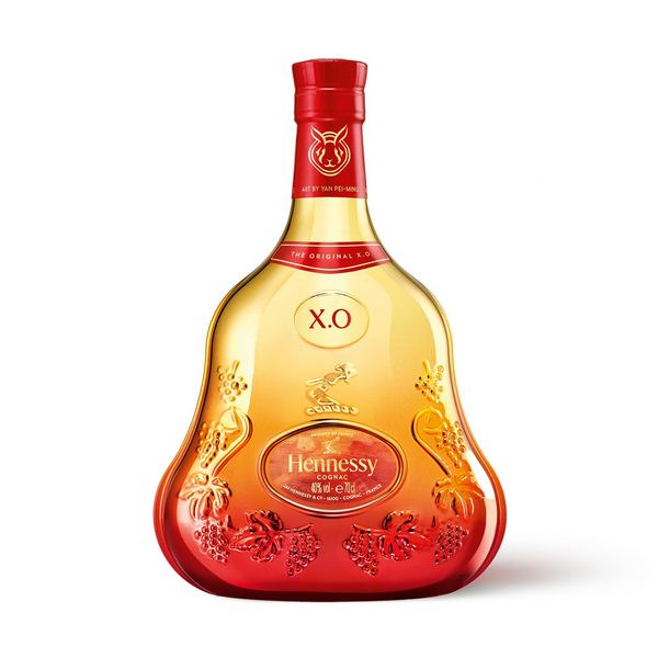 Hennessy X.O Lunar New Year 2023 Limited Edition Bottle by Yan Pei-Ming - 750ml - Liquor Bar Delivery