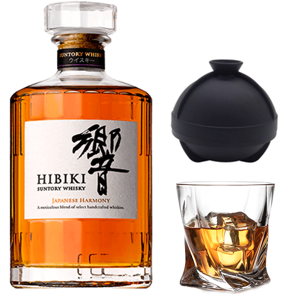 SUNTORY HIBIKI 50ml グラス付き Buy Hibiki Suntory Whiskey Glass & Ice Ball Mold Bundle Online