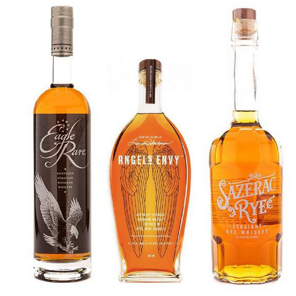 Eagle Rare and Angel's Envy Bourbon, Sazerac Rye Whiskey Package - Liquor Bar Delivery