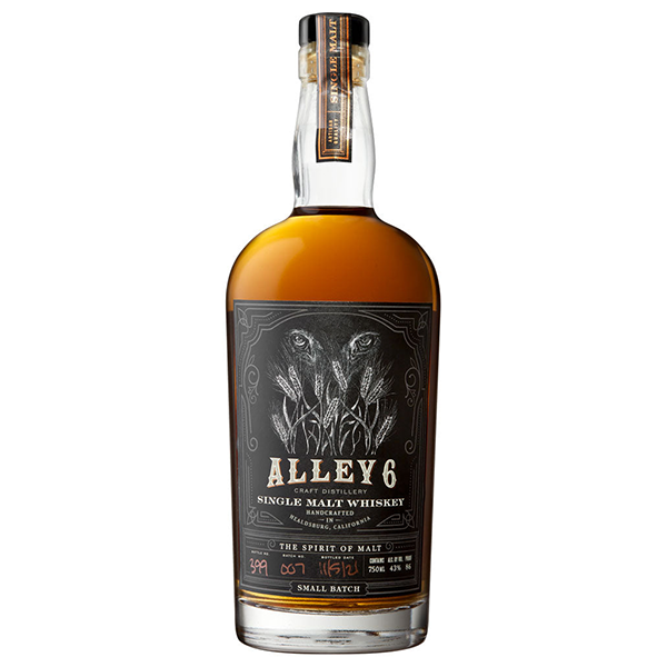 ALLEY 6 Single Malt Whiskey-86 pf - Liquor Bar Delivery