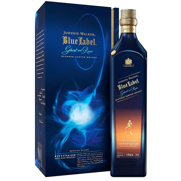 Johnnie Walker Blue Label Ghost and Rare Pittyvaich Blended Scotch Whisky - Liquor Bar Delivery
