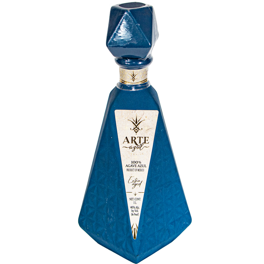 Arte Azul Ceramic Blue Extra Age Anejo Tequila - Liquor Bar Delivery