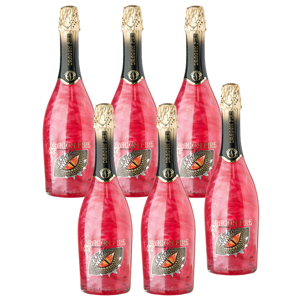 6 Dragon Fire Sparkling Wine Pink Lemonade 750ml - Liquor Bar Delivery