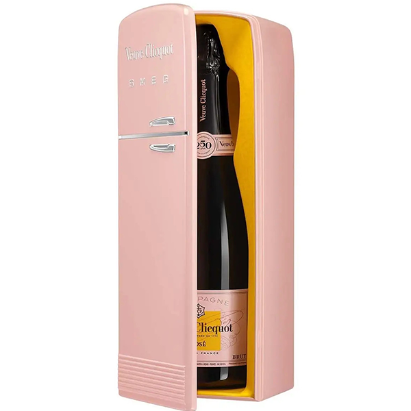 Veuve Clicquot Brut Rose Champagne with the Fridge (750 ML) - Liquor Bar Delivery